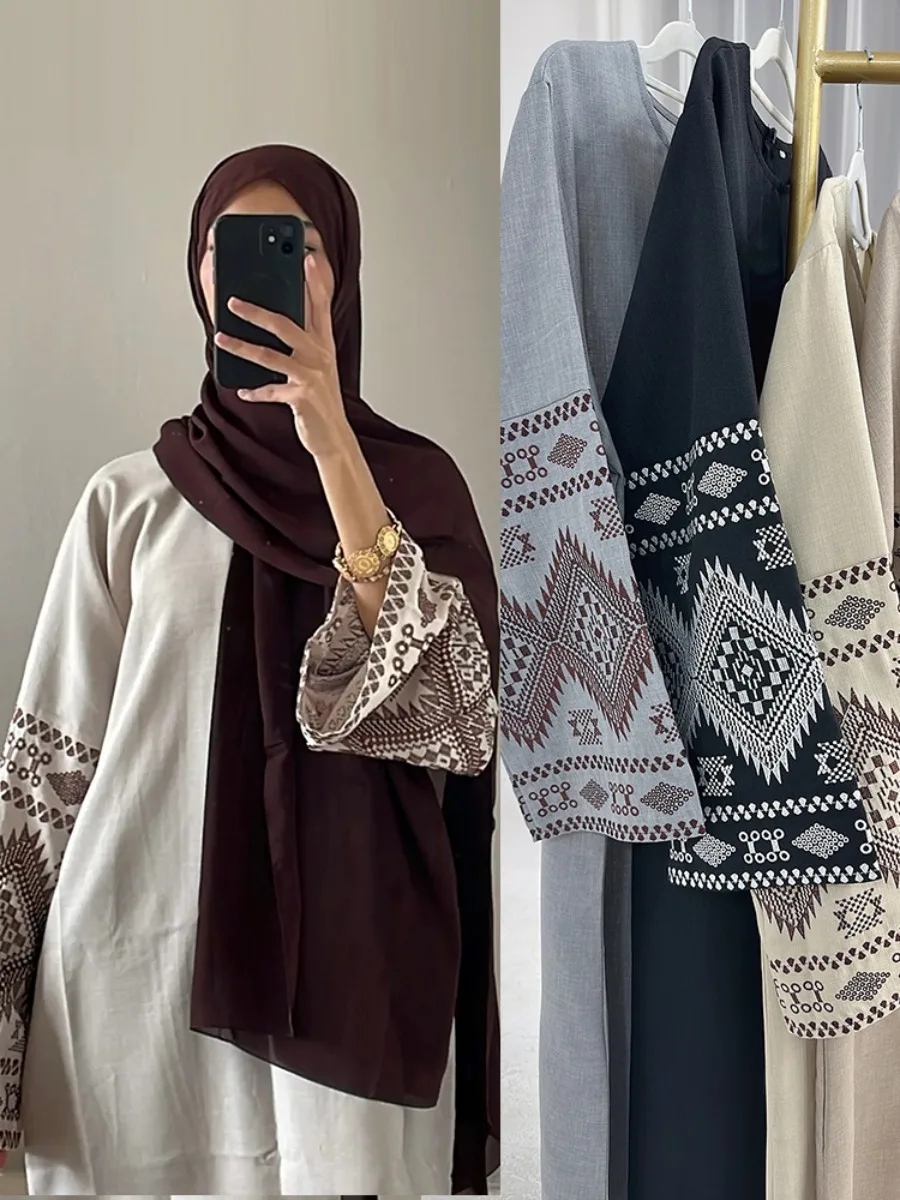 Eid muçulmano abaya para mulheres festa vestidos bordados kaftan árabe longo robe islam ramadan dubai abayas vestidos marrocos jalabiya