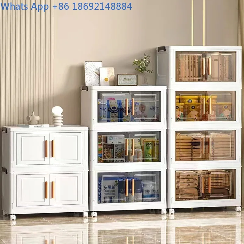 

Foldable Dustproof Organizer Box for Living Room Storage, Snack Storage, Household Clothes Storage Cabinet