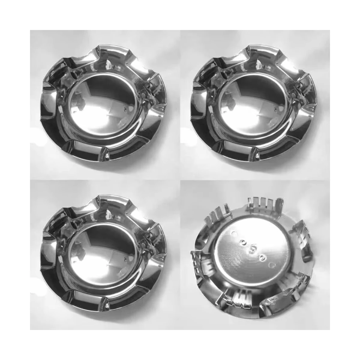 Set of 4 Wheel Center Cap Chrome Silver 180mm Hub Cap Fit for CHEVY Avalanche/ Suburban/ Tahoe/ Silverado 1500 No Logo