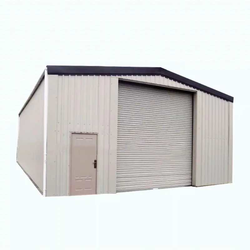 Metal barn steel frame structure enclosed RV garage