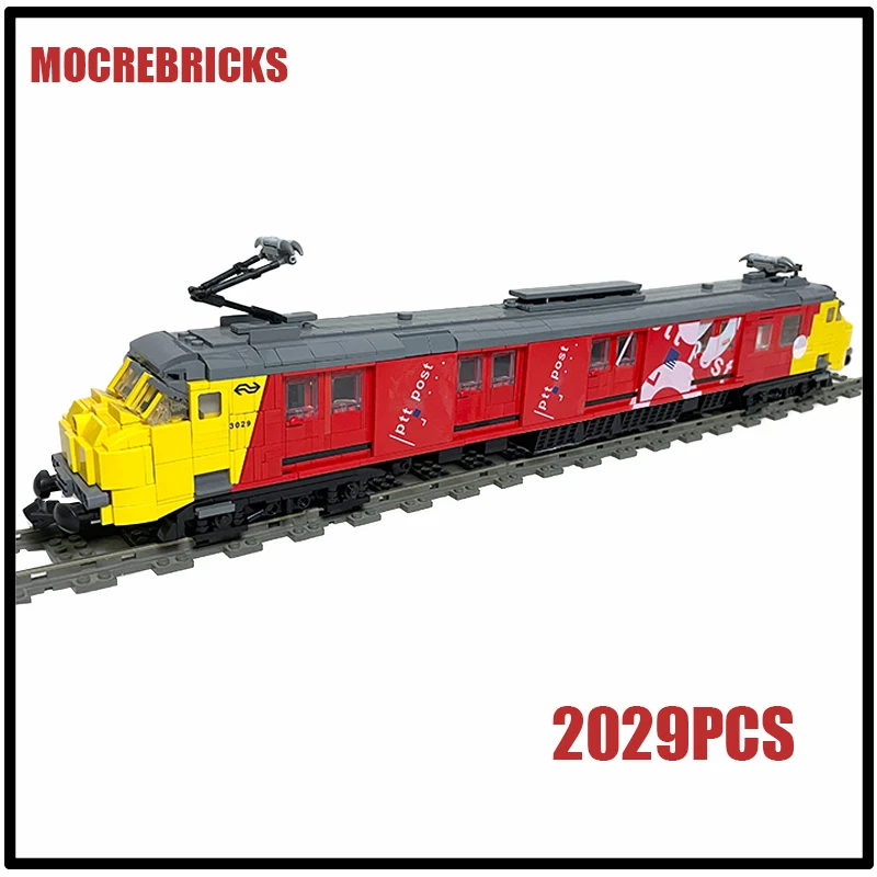 Railway Long Rail Track NS Motorpost Train MOC Building Block Electric Locomotive Model High Tech Bricks Toys Kids Xmas Gifts