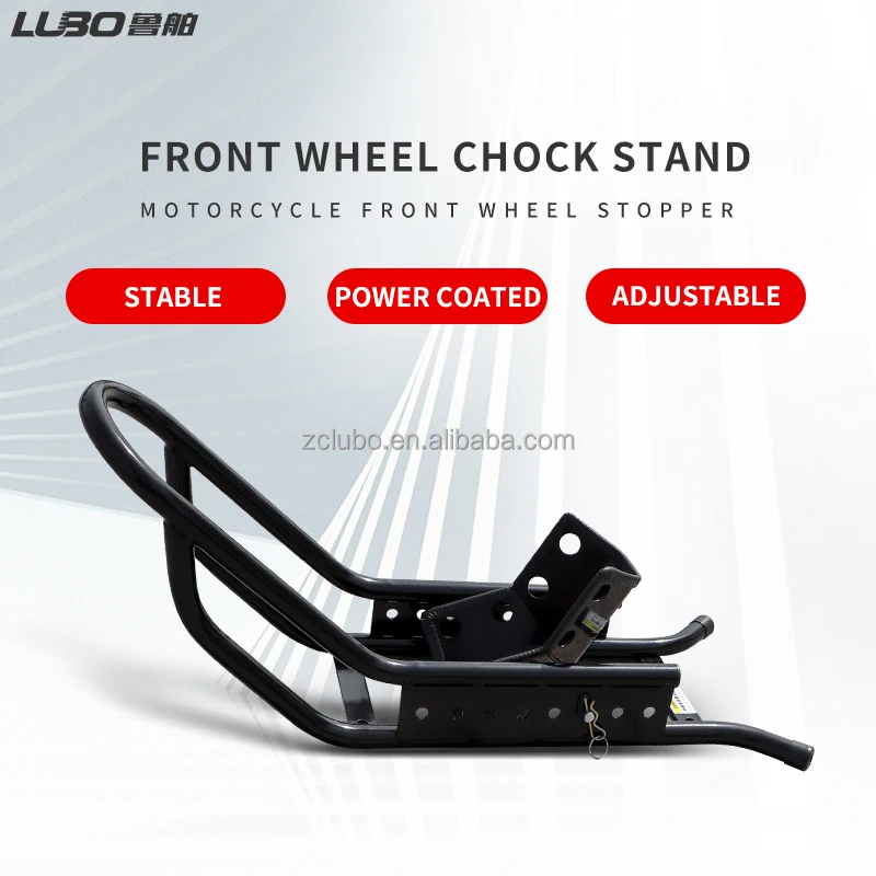 China LUBO Motorcycle Wheel Balancing Stand Motorcycle Front Wheel Chock Stand Motorcycle Stand Front Wheel
