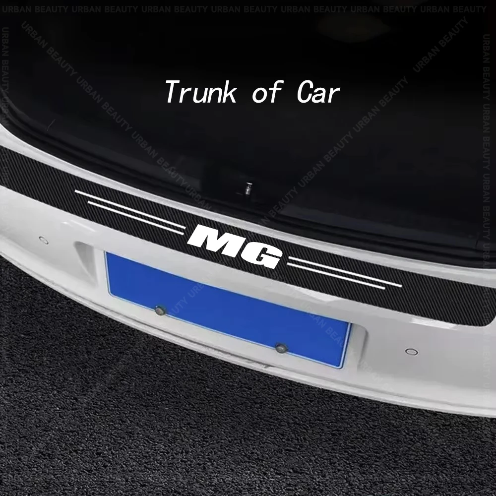 Auto Door Sill Carbon Fiber Car Sticker Protector Strip Tailgate Waterproof Protect Film For MG HS ZS MG5 MG6 TF GT Accessories