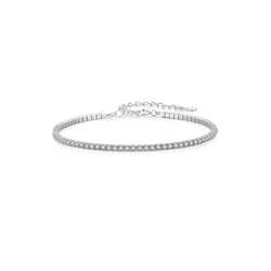 925 Sterling Silver Women's Adjustable Tennis Bracelet Classic Sparkling Clear CZ Bracelet for Women Engagement Fine Jewelry