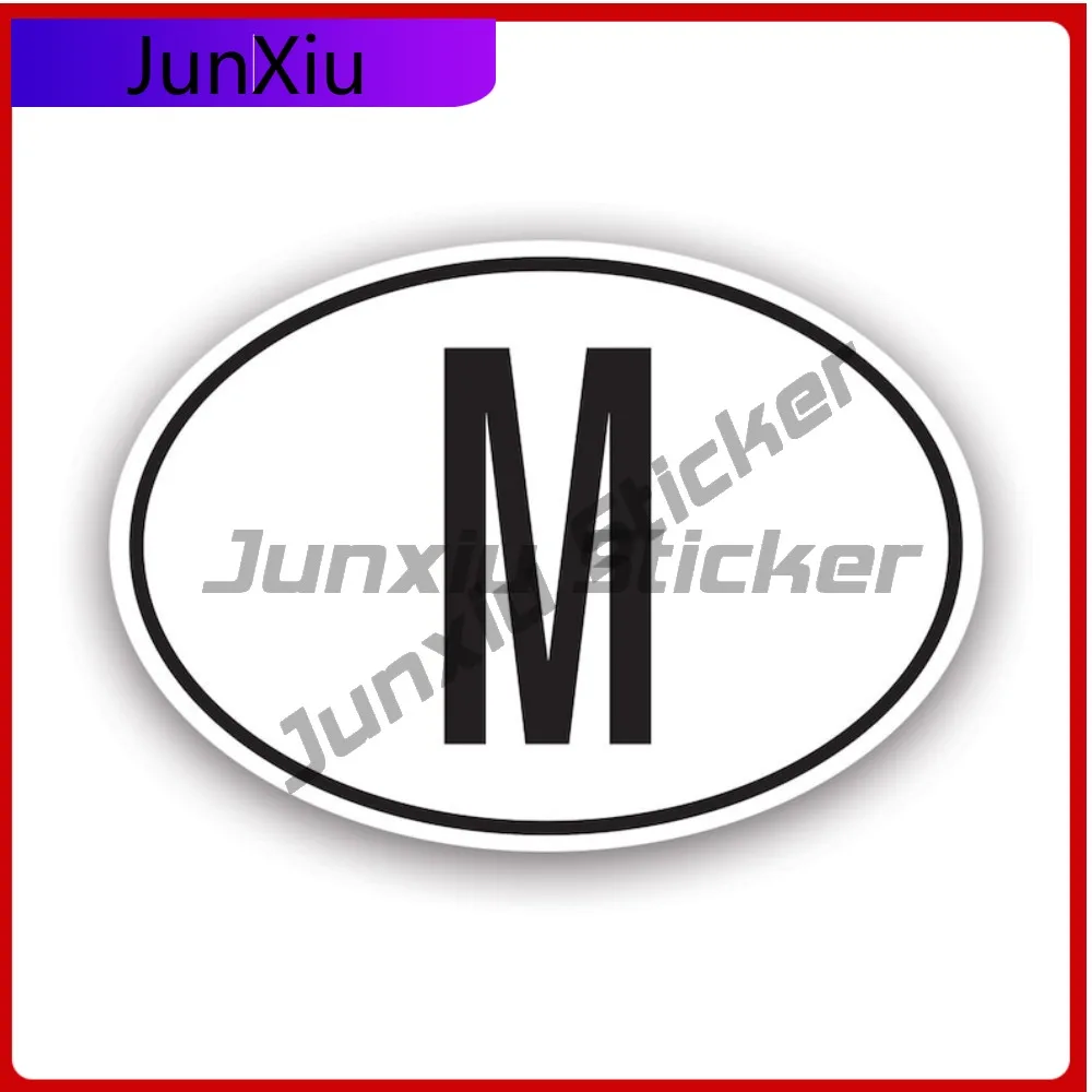 

M Malta Country Scratch Resistant Fade Resistant Anime Style For Helmet Laptop Bumper Removable Easy Apply Decal Classic