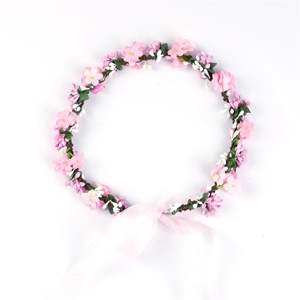 Couronne florale pour filles, bandeau de sauna, couronne de cheveux Boho, coiffure pour patients, douce princesse, fête de mariage, printemps 2024