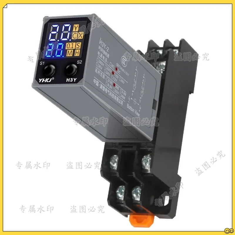 JSZ6 small adjustable digital display H3Y-2/4 time relay cycle time control delay 24V220V12