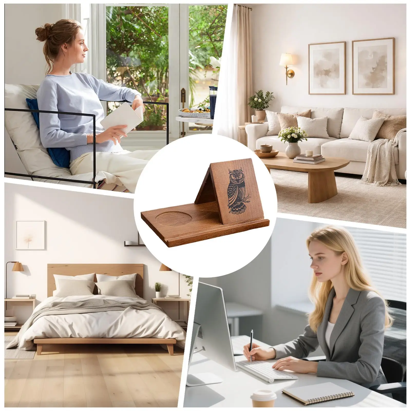 wooden-book-holder-triangular-cookbook-stand-small-bookshelf-with-drink-holder-for-students-teachers-cooks-readers-home-office