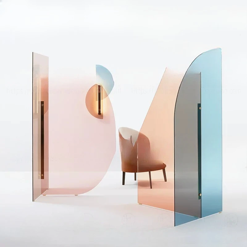 

Acrylic screen transparent color office partition entrance living room home partition hotel ornament