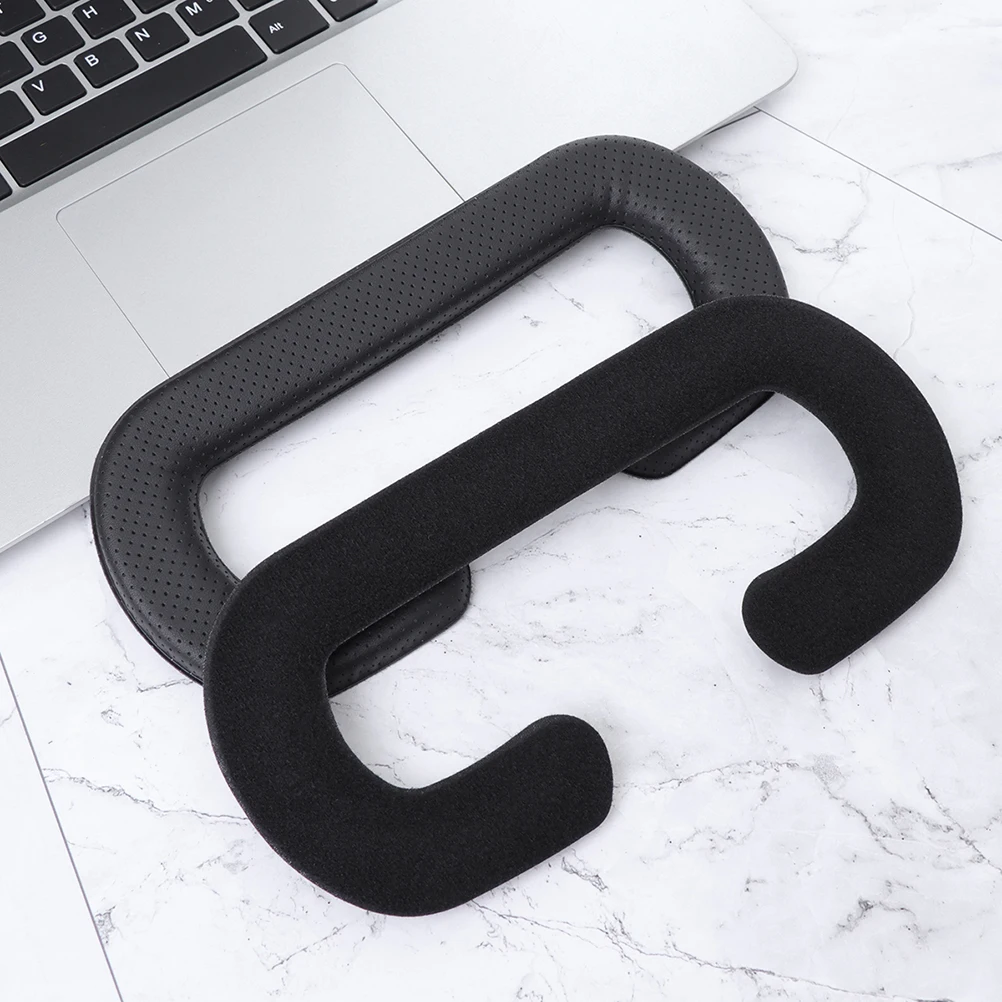

2Pcs PU Vr Eye Mask Soft Breathable Face Cushion Replacement Pads Compatible Vive Vr 6mm 11mm Sweat Resistant