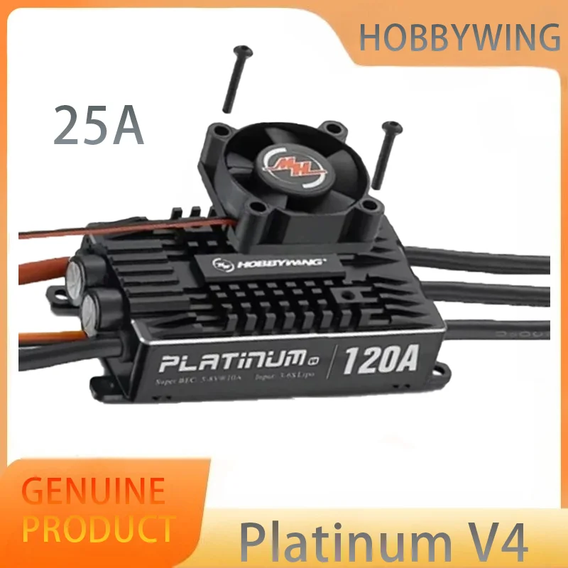 

Hobbywing Platinum V4 25A 40A 60A 80A 120A Бесщеточный ESC Электронный регулятор скорости 3-6S Lipo Встроенный BEC для радиоуправляемого самолета