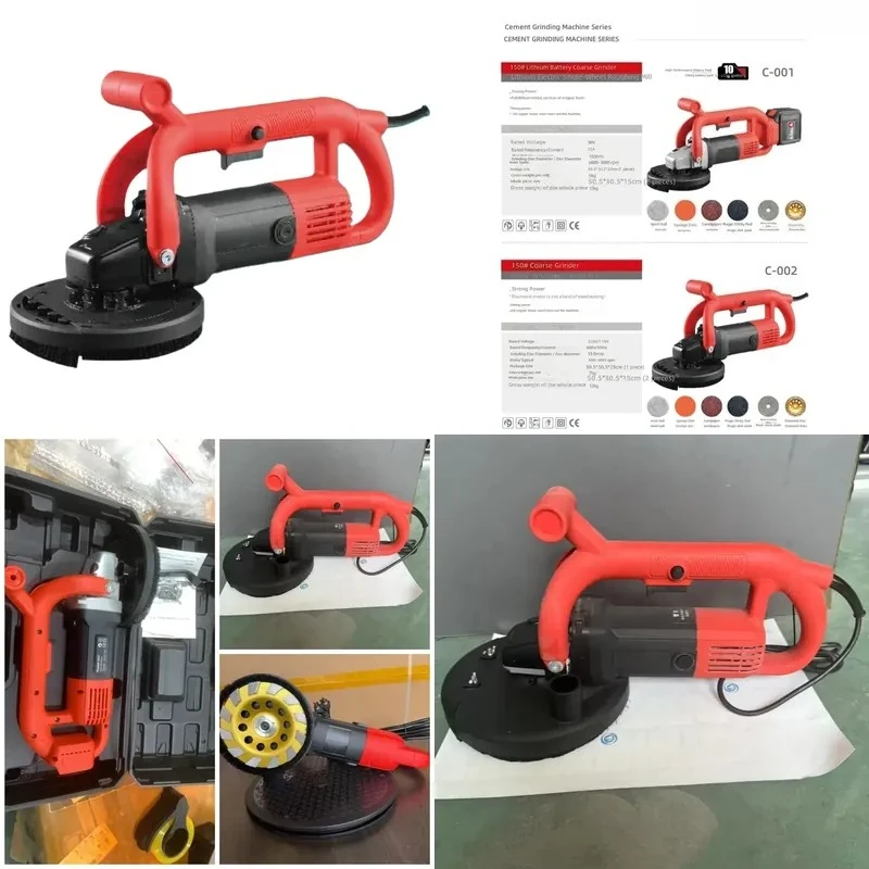 for C-002 Floor Renovation Concrete Polishing Machine Single Wheel Coarse Mill Cement Crusher