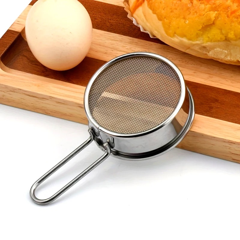

1 шт. Фильтрующая сетка, порошковое сито, разбрасыватель какао-порошка, сито для муки для выпечки