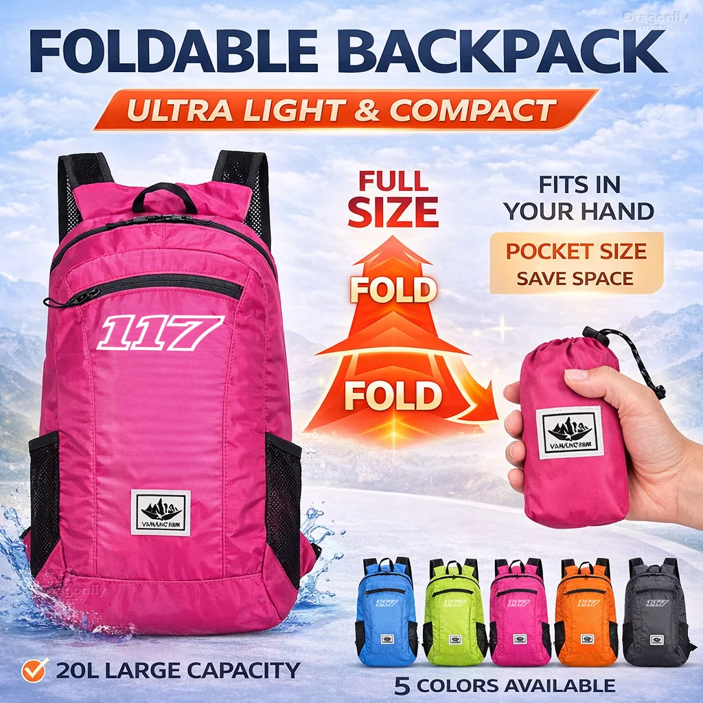 

20L Foldable Motorcycle Backpack For Harley Softail Low Rider ST FXLRST FXRST Breakout Touring CVO 117 Portable Ultralight