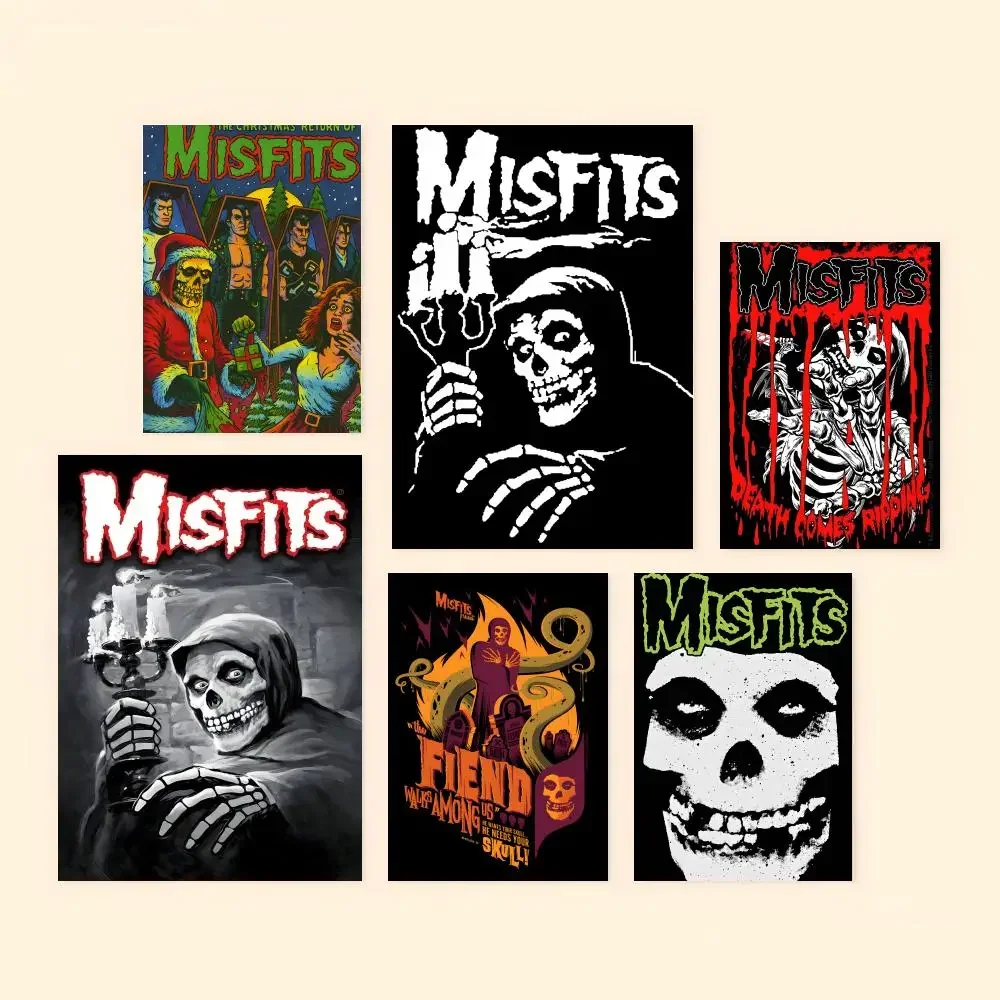 Band M-Misfits Poster Waterproof HD Wall Art Decal Self-Adhesive Aesthetic Decor For Home Living