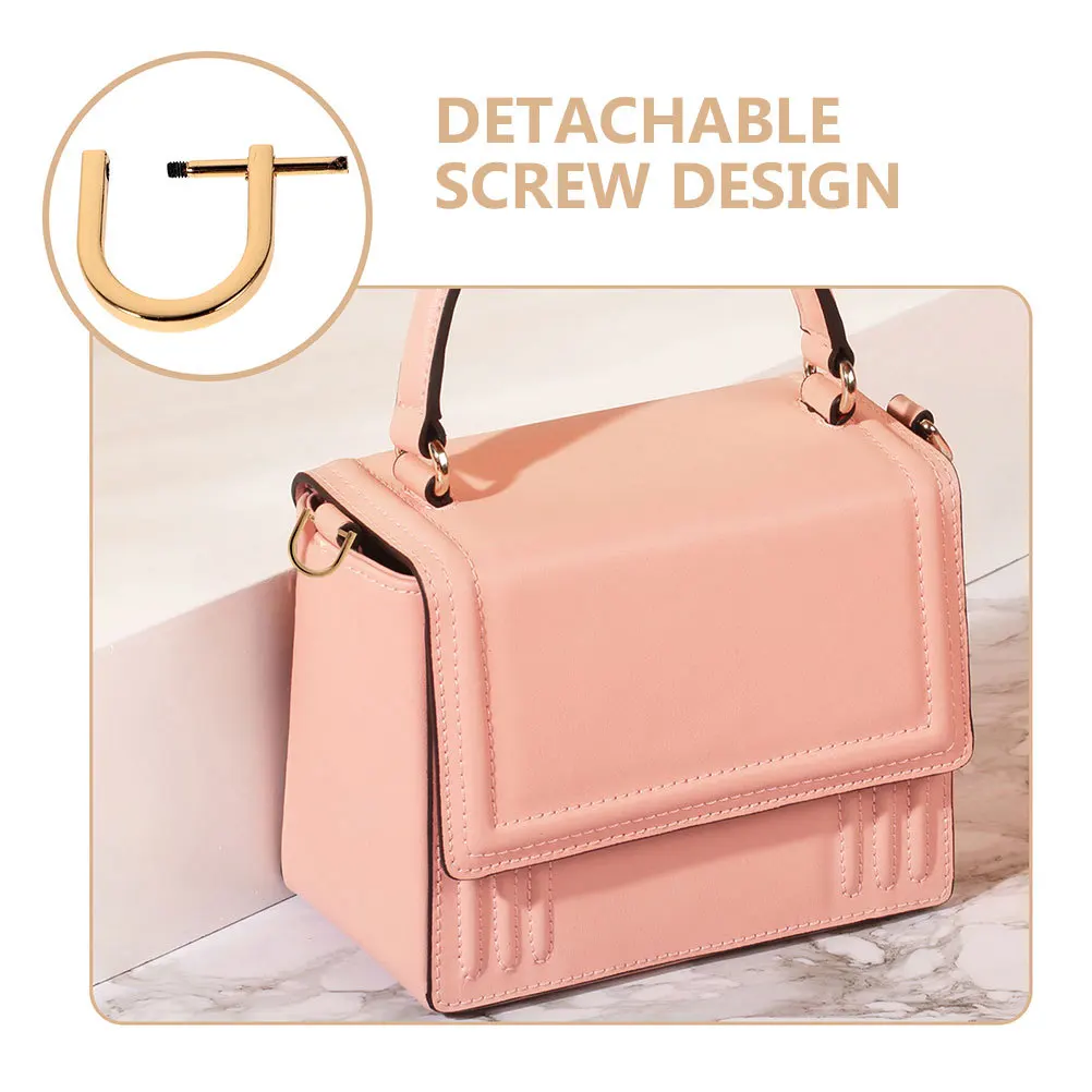 

8Pcs D Rings Small D-Shaped Metal Buckles Heavy Duty Detachable Screw Purse Ring for Bag Making D Rings Purse Hardware