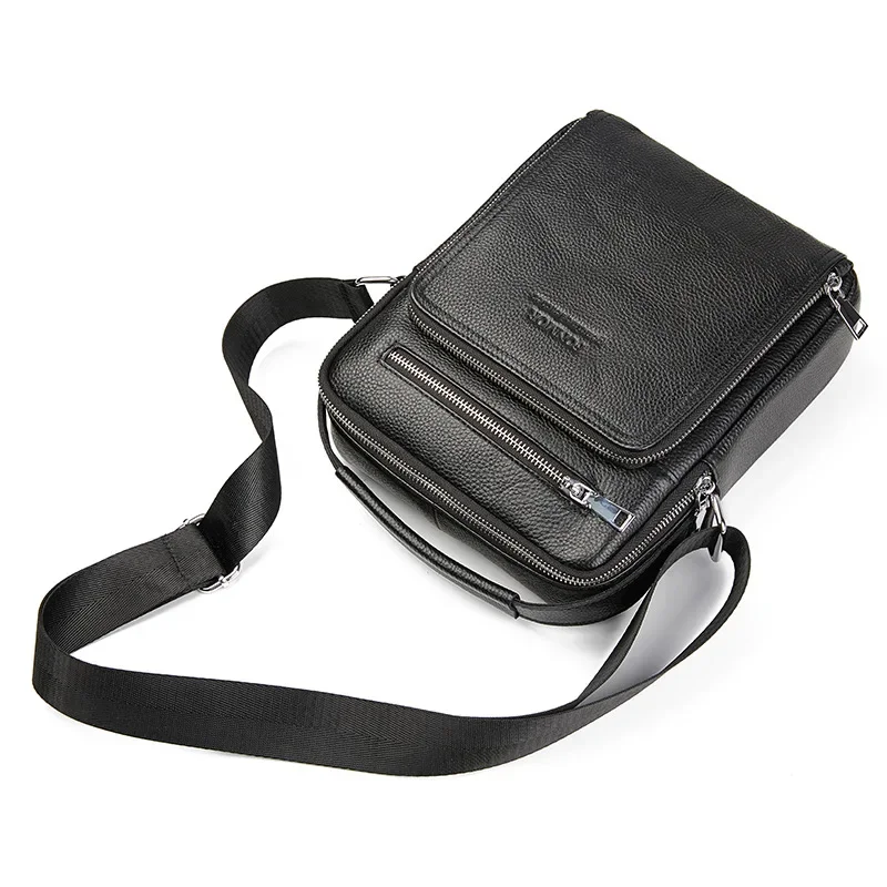 Men's Leather Handbags Cowhide Messenger Bag Shoulder Men Ipad Business Bags Medium Briefcase Handbag Small Crossbody Bag