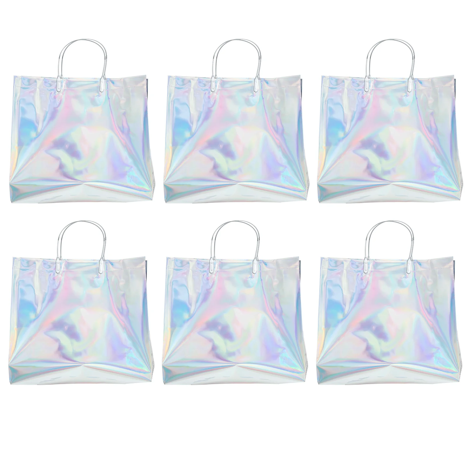 

6pcs Wedding Gift Bags Household Grocery Tote Bags With Handles Large Capacity Reusable Storage Carry Shopping Bag For Picnic