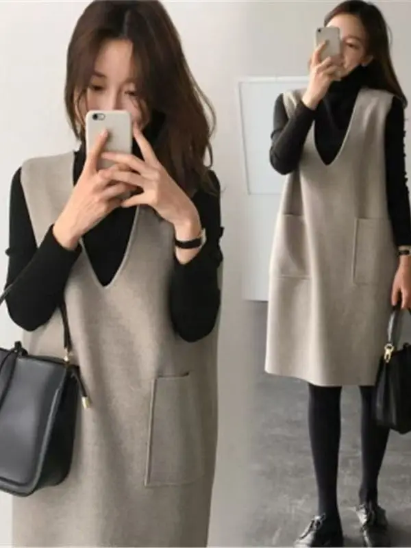 

Большие размеры, осенне-зимний новый женский модный комплект с пальто и длинными брюками с высокой талией Thi, шерстяной материал V-Ne