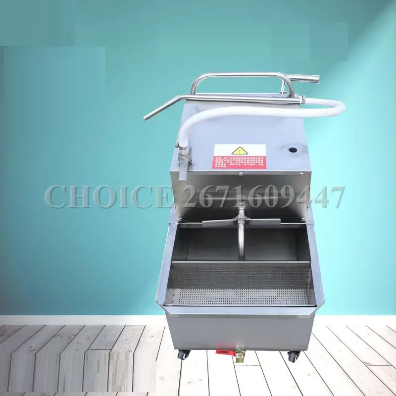 110v 220v Commercial Restaurant Chicken Fryer Filter Oil Car Portable Deep Frying Oil Filtering Machine