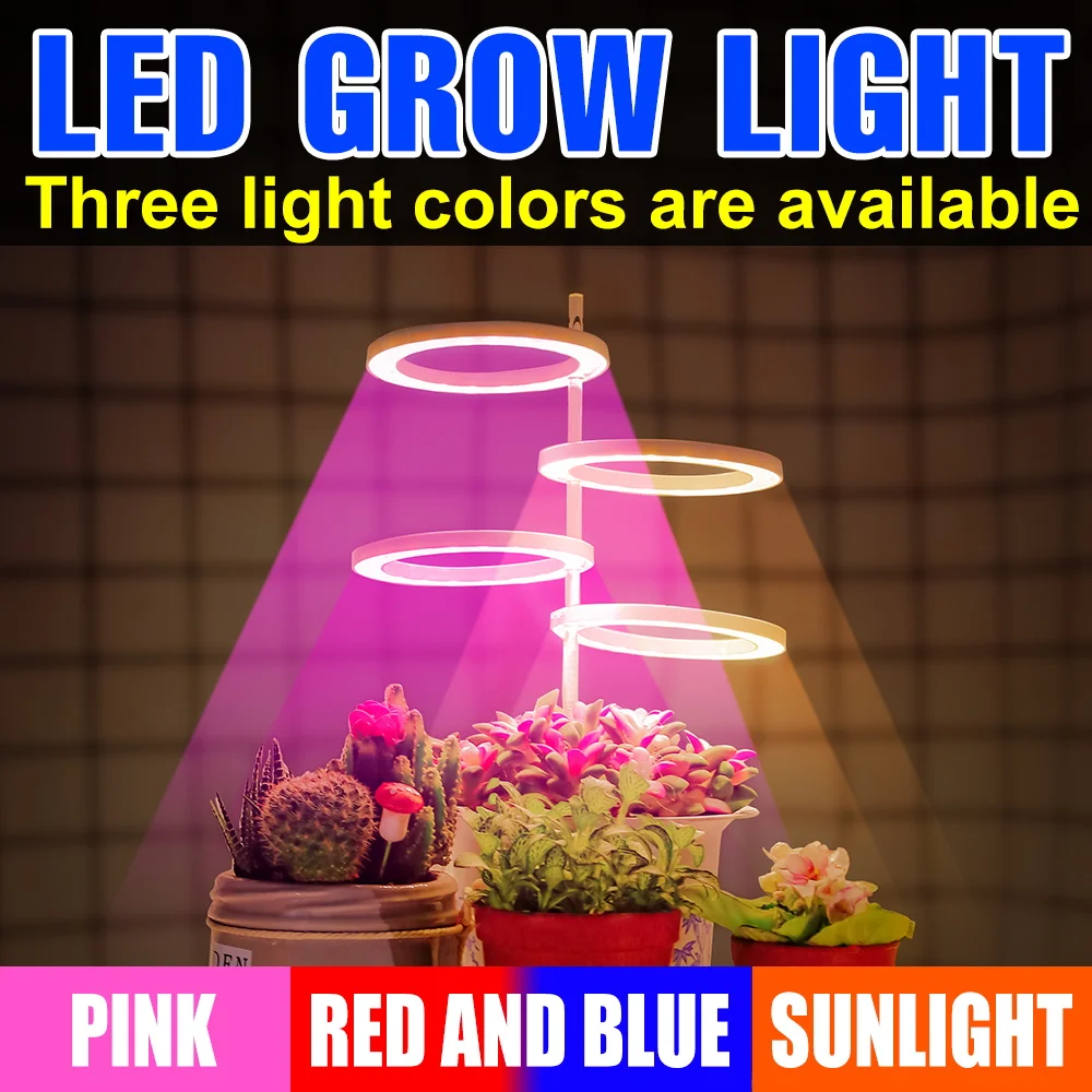 

Angel Ring Plant Lamp LED Grow Light Full Spectrum Phyto Lamp Flower Tent 5V Greenhouse Plant Light Hydroponics Growing System