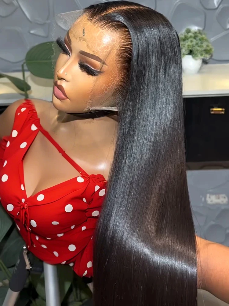 34 38 Inch Vietnamese 13x6 Bone Straight Lace Front Human Hair Wig 230% 13x4 Lace Frontal Wigs Pre Plucked 5x5 Lace Closure Wig