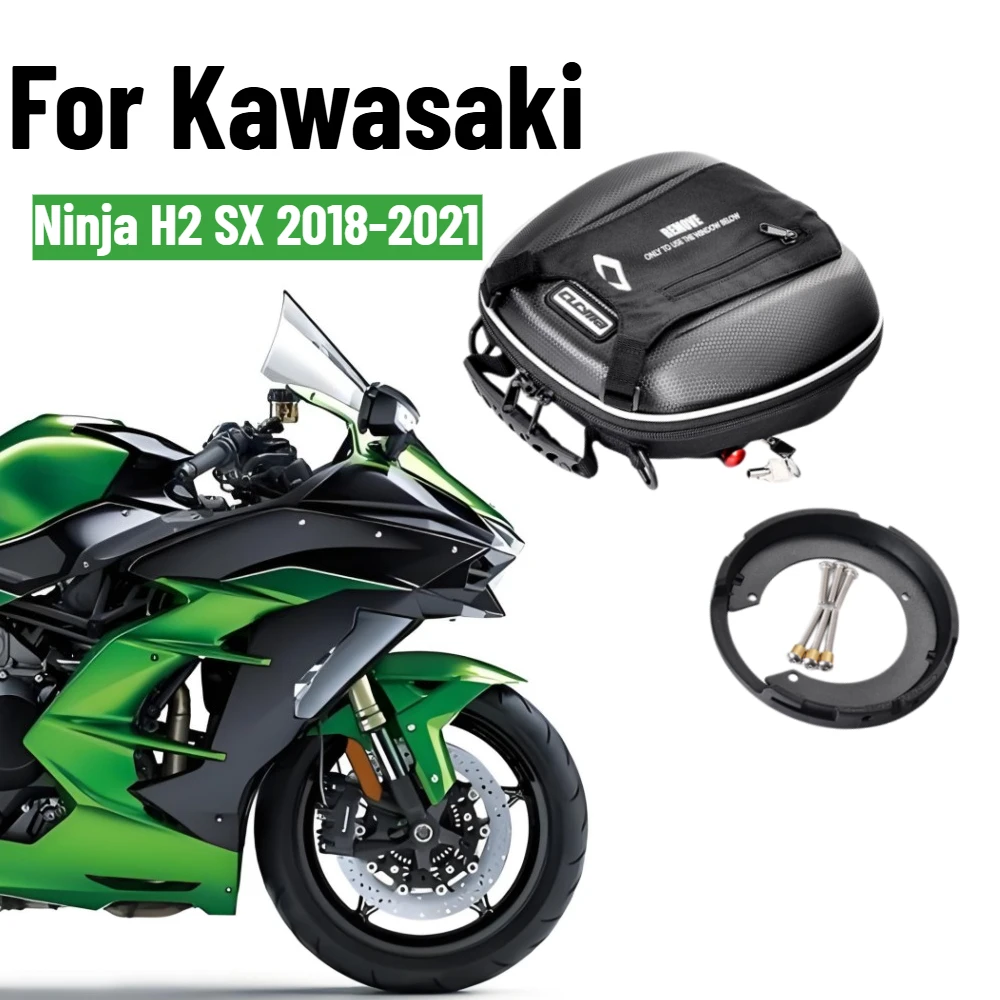 Tank Bag For KAWASAKI Ninja H2 SX 2018-2021 Motorcycle Racing Navigation Quick Lock Luggage Top Case Saddle Tool Bags Waterproof
