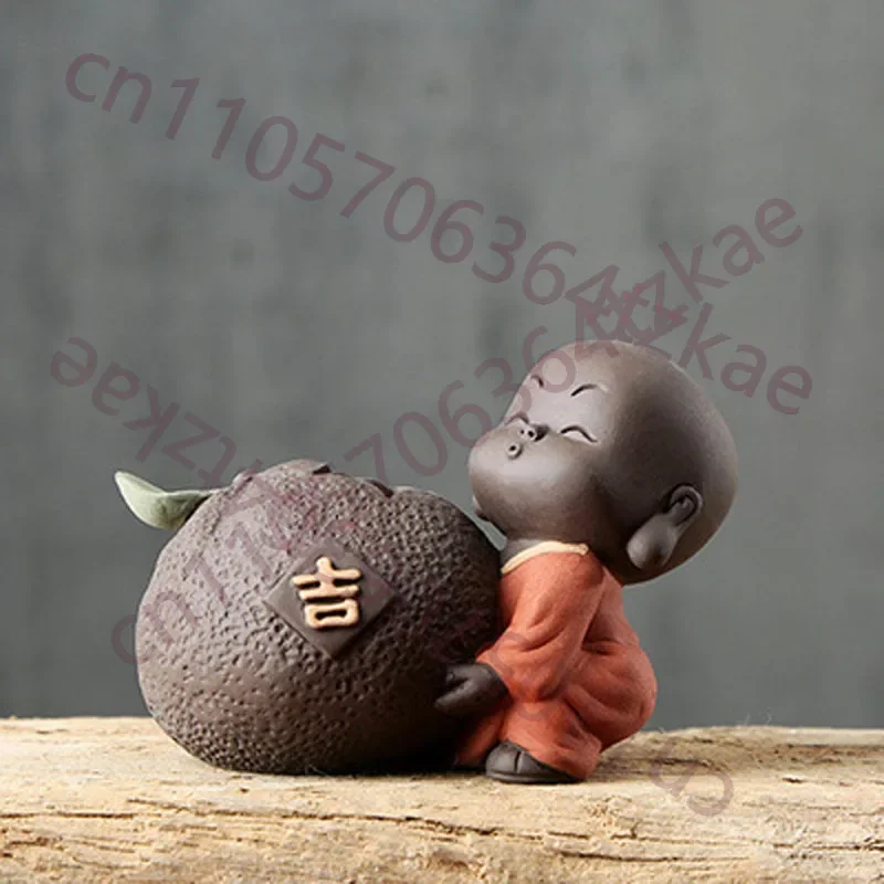 Little Monk Tea Pet Ornaments, Creative Tray Accessories, Home Decoration, Mini Hydroponic Vase, 8 Style Choose