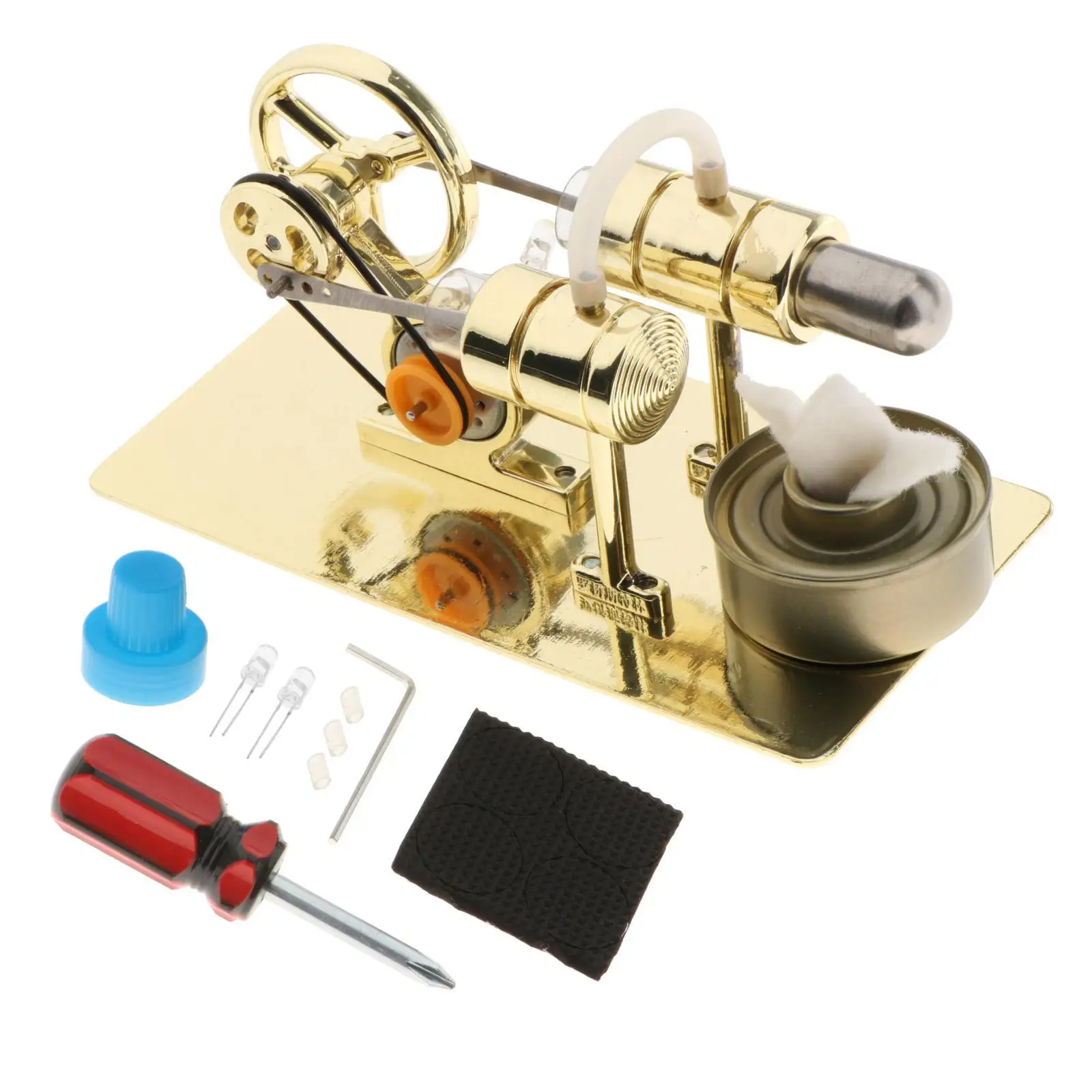 

Mini Hot Air Stirling Engine Motor Model Educational Toy DIY Kits Electricity