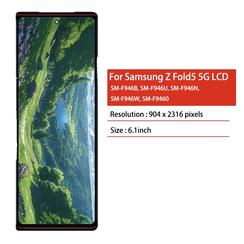 TFT For Samsung Z Fold 5 5G LCD Display Screen Digital Touch Assembly For Samsung ZFold5 5G SM-F946B SM-F946U Main Screen