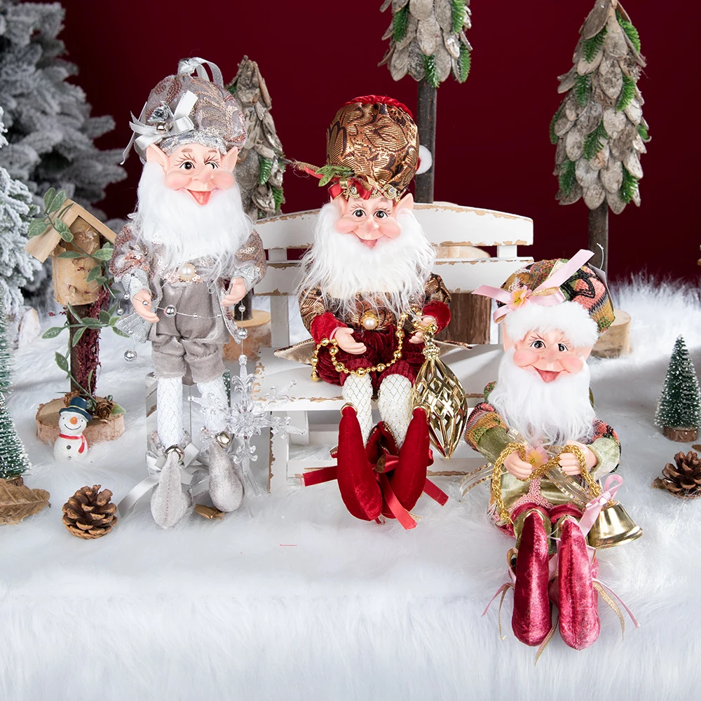 Christmas Decoration, Santa Claus Figurine Standing Santa Claus Dolls Ornaments Santa for Home Xmas Happy New Year Gift