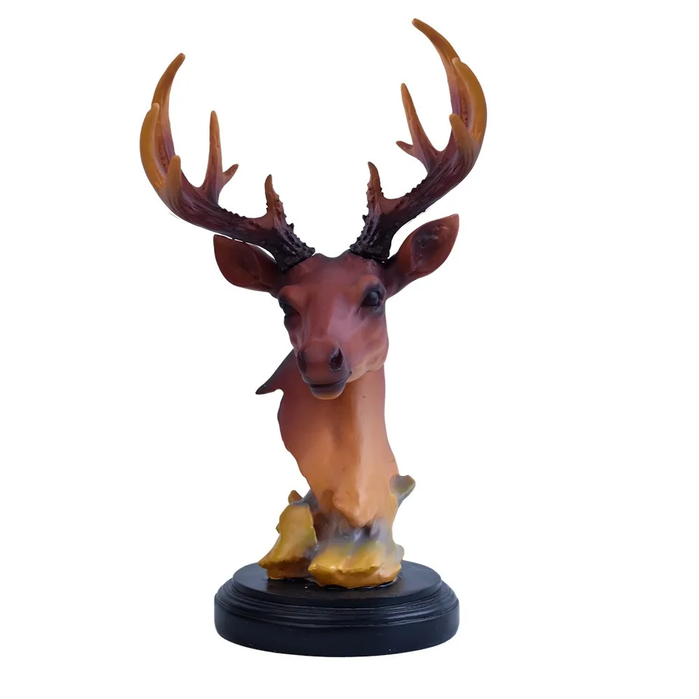 

Wealth Resin Deer Ornament Minimalist Decorative Animal Sculpture Modern Miniatures Figurine TV Cabinet