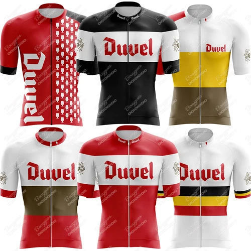 Imagen 1 del producto Duvel-Camiseta de ciclismo para hombre, Maillot reflectante de manga corta para bicicleta de montaña, equipo profesional de descenso, novedad de verano