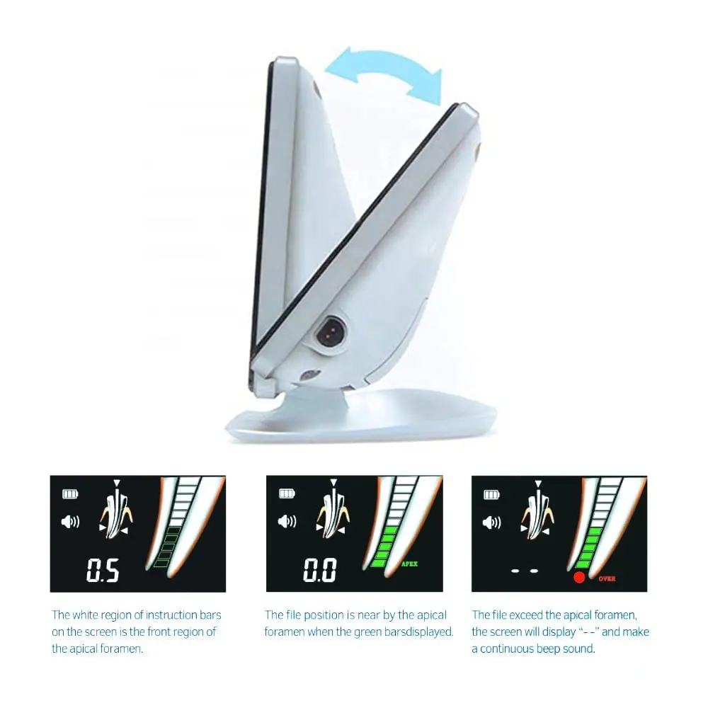 Dental Endo Root Canal Apex Locator RPEX6 4.5 inch LCD Screen Dental Endodontic Locator Dentist Instrument