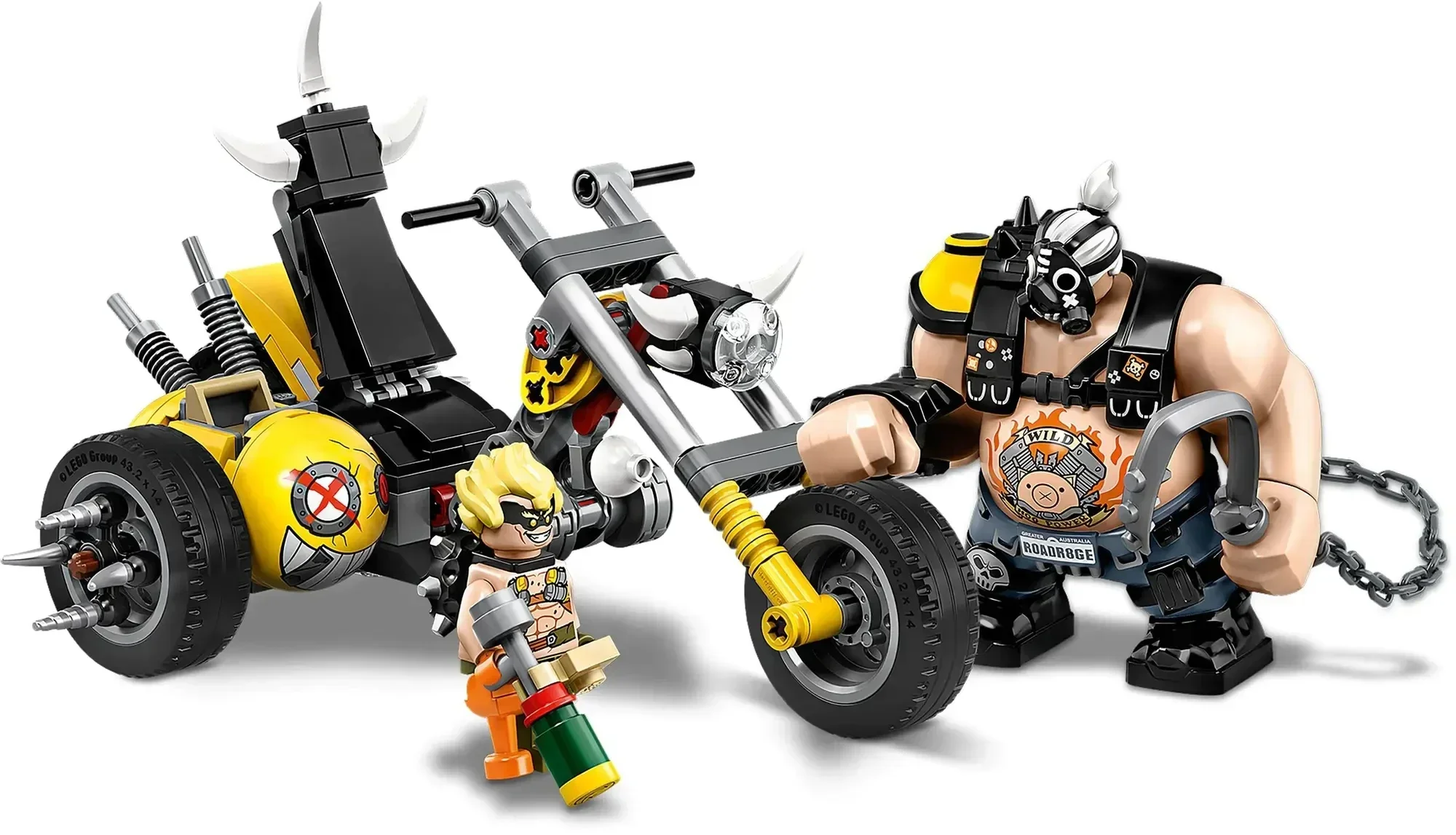 380pcs Junkrat & Roadhog Bricks Building Blocks 75977 Compatible Overwatching Series Education Toys for Children Christmas GiftS