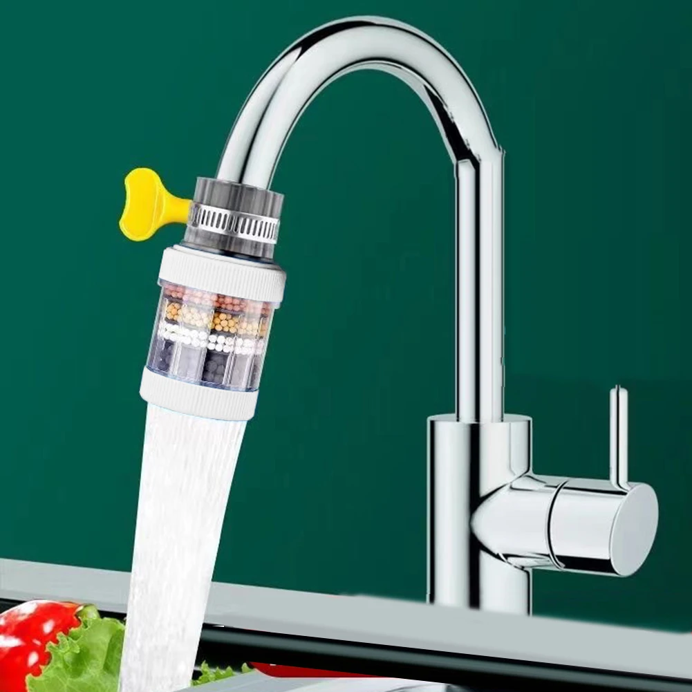 

6Layer Faucets Water Purification Filter Shower Water Purifier Round Single Double Basin Mixer Water Filter For Kitchen Bathroom