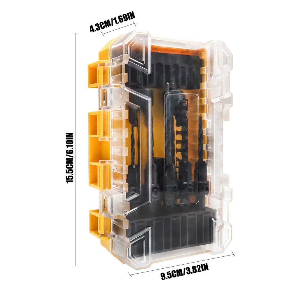 15 Piece Steel Magnetic Drill Bit Set Hex Shank for Countersinking Drilling in For wood Plastic and Metal Applications