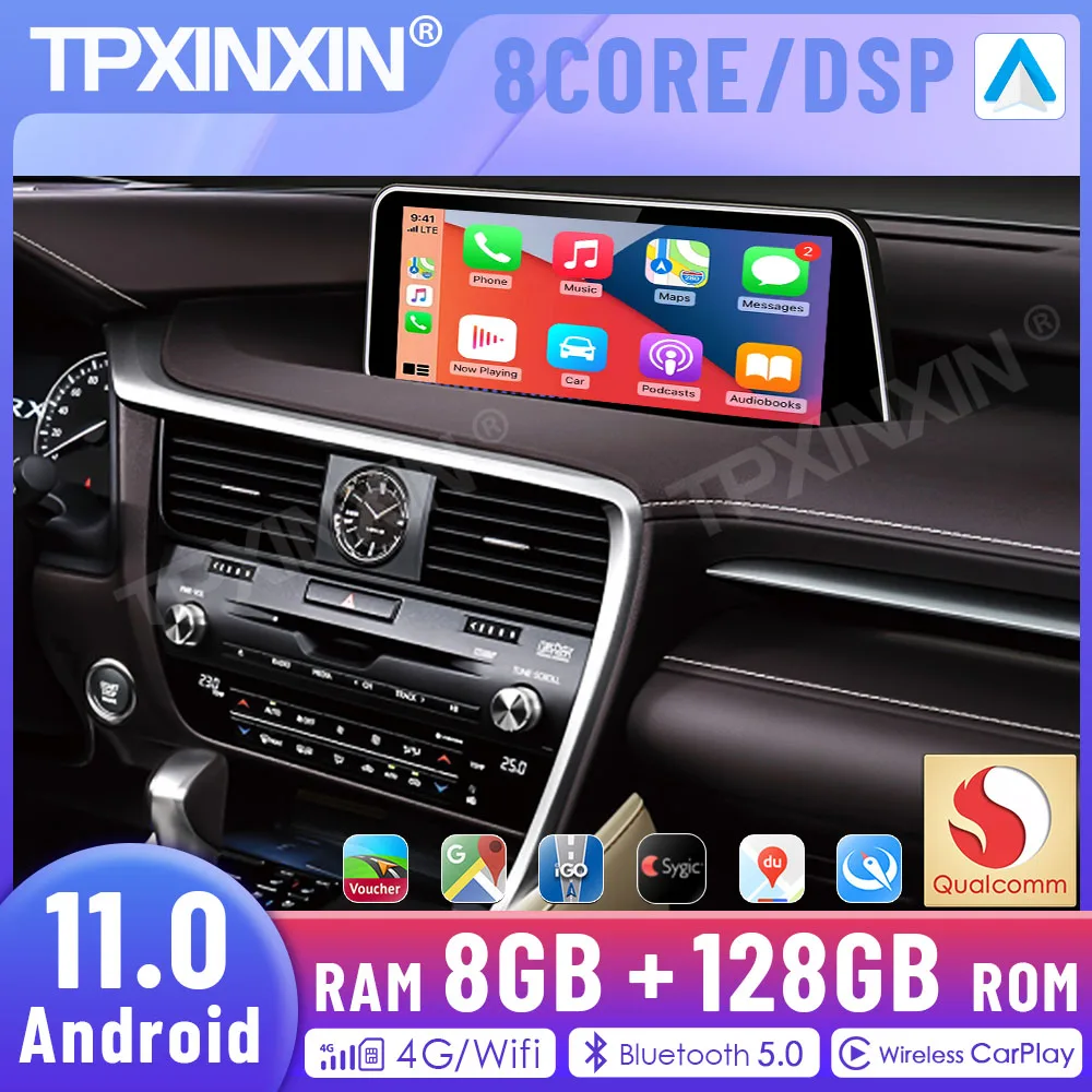 

Car Radio Carplay Android11 For Lexus RX 2016-2018 GPS Navigation Multimedia Player Touch Screen DSP Stereo Head Unit