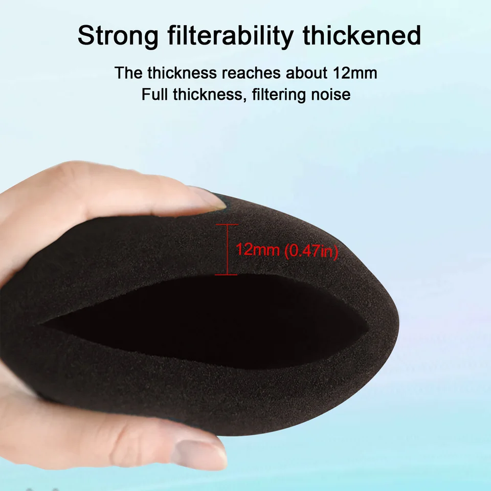 Microphone cover, 8 pieces, windshield, hand microphone, wind protection, foam, very dense sponge microphone, thickened washable microphone cover for KTV, stage performance, family party