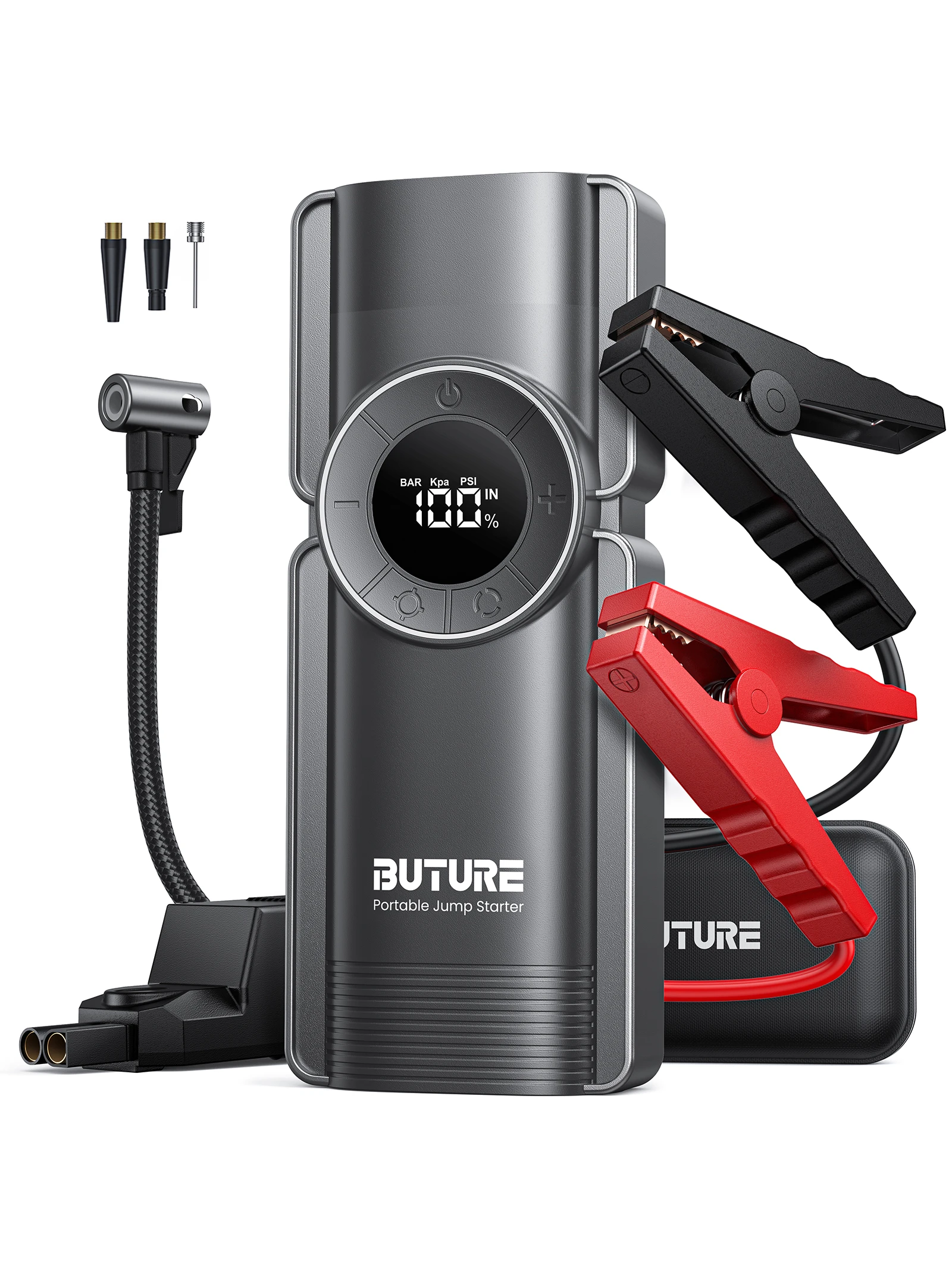 Buture 4 в 1 Jump Starter и компрессор 150PSI, 20000 мАч, 2500A — фото товара