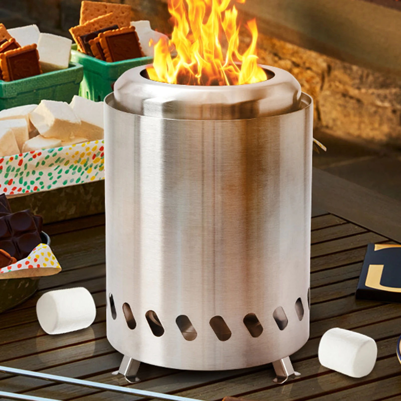 Wood-Burning Camping Stoves Easy to Clean with Compact and Lightweight Design Suitable for Outdoor Activities