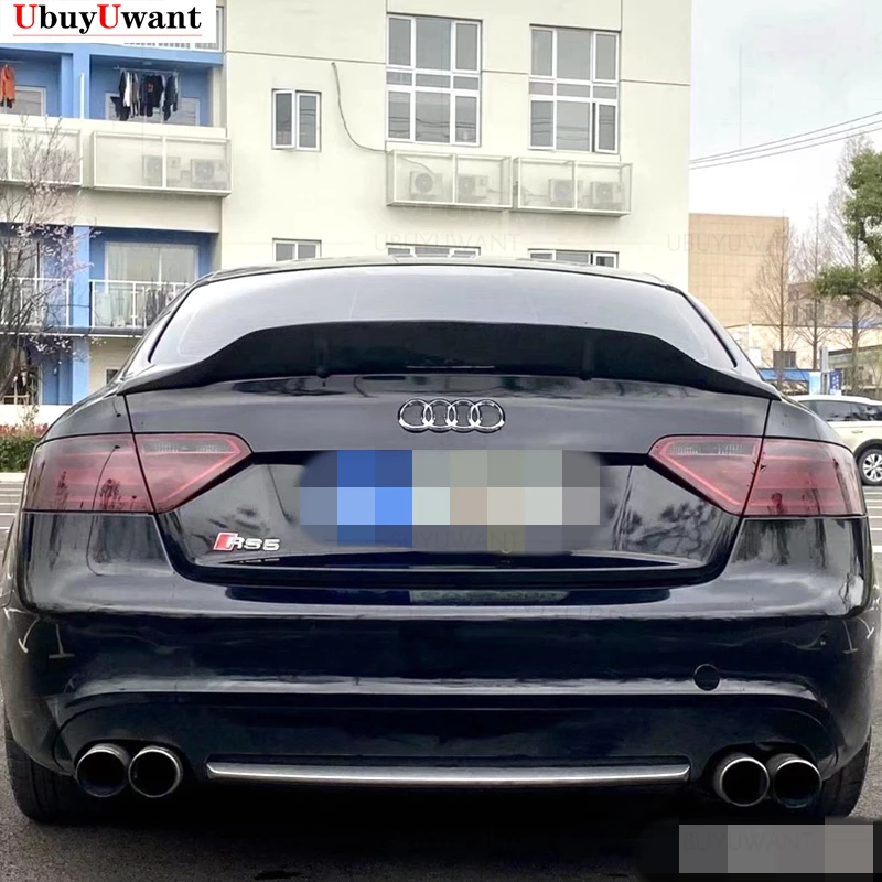 

Rear Genuine Carbon Fiber Trunk Spoiler Deck Wing R-Style For AUDI A5 2008-2021 Sportback Coupe 2Doors / 4Doors