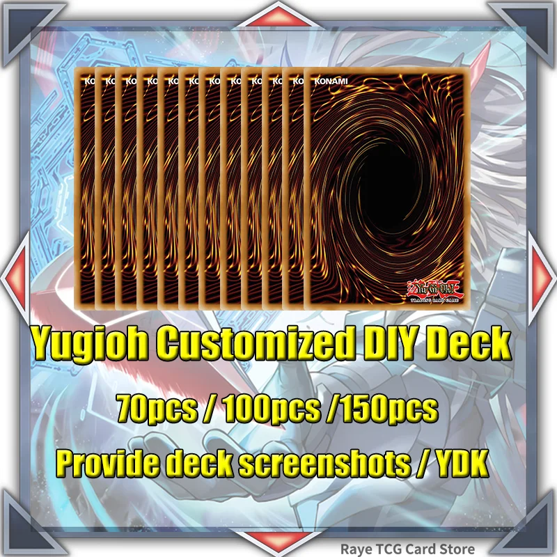 遊戯王カスタムdiyデッキ-70-100-150枚入り-カードゲームデッキ-簡単プレイ-非オリジナル-マスターデュエル