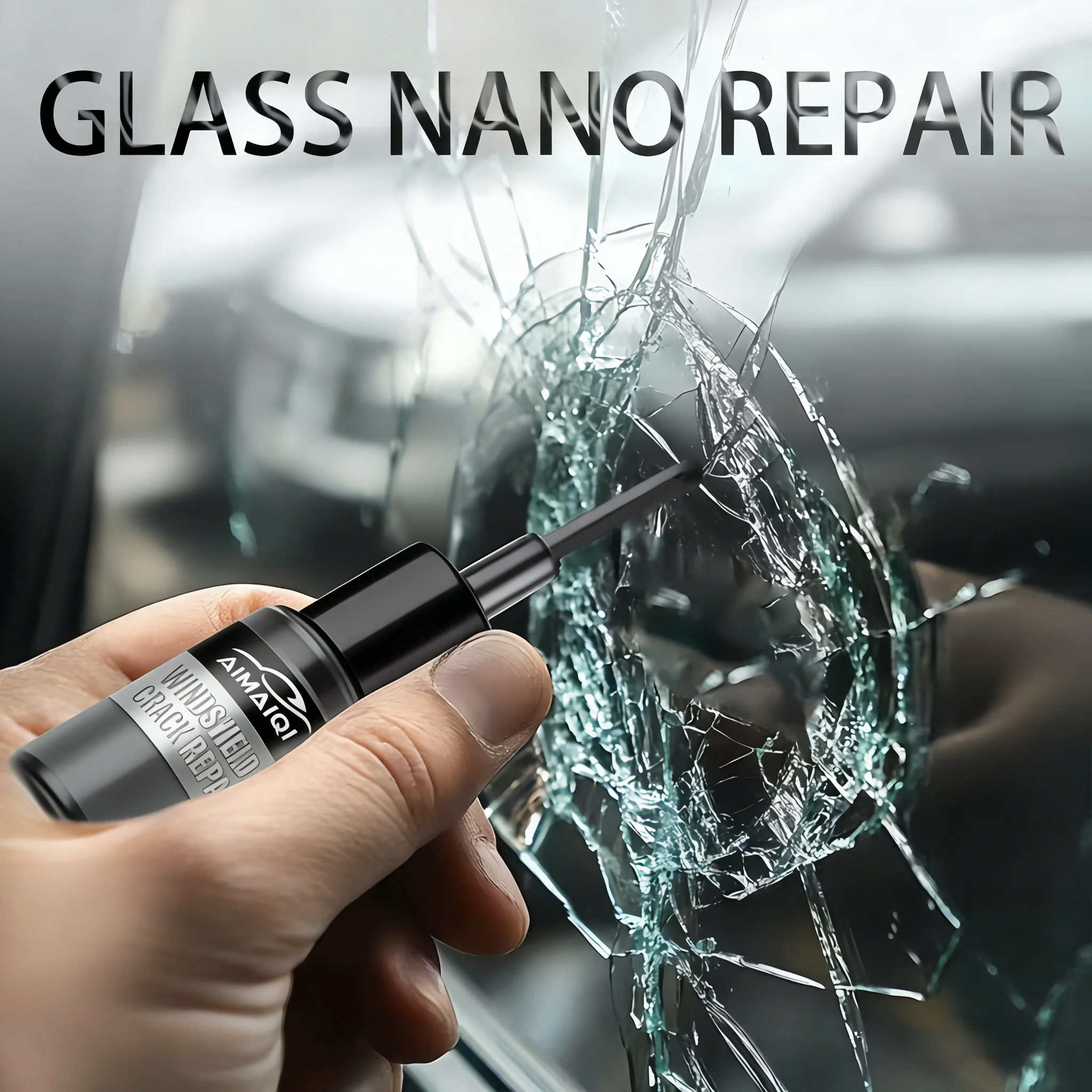 Kit de Reparación de Grietas en Parabrisas AIMAIQI, Fluido Nano para Vidrio de Automóvil
