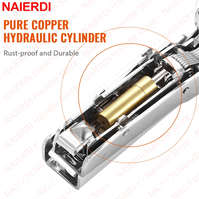 NAIERDI 4 Pieces Soft Closing Cabinet Hinges Stainless Steel Hydraulic Hinge for Furniture,Cabinet and Doors view 4