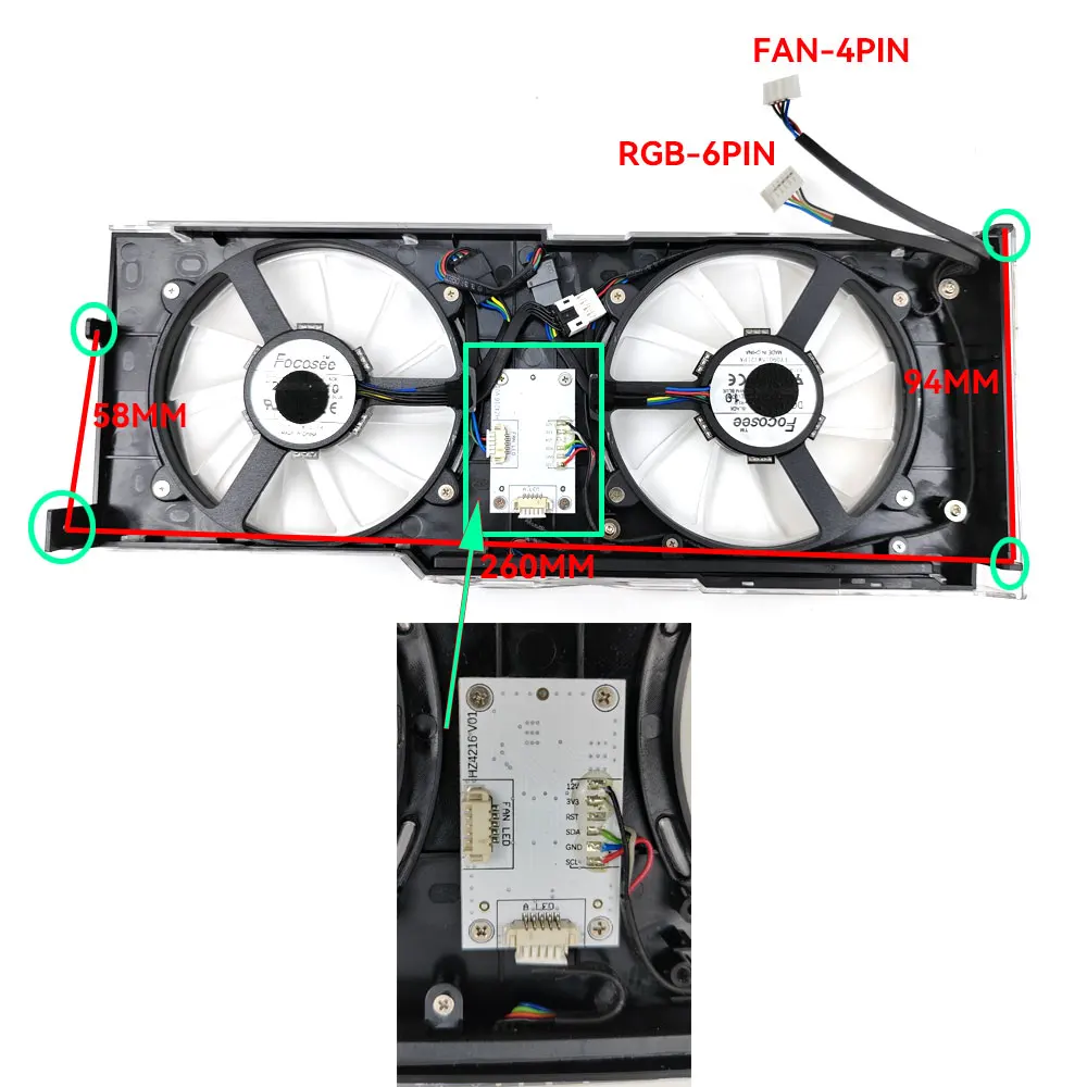 90% new Original Galaxy RTX2060s Starlight graphics card fan suitable for Galaxy RTX2060S OC cooling fan