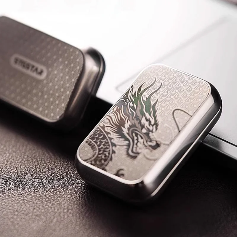 BingFruit EDC Moneta magnetica a scatto in acciaio inossidabile Push Finger Giocattolo antistress Lega metallica Posizione infinita Fidget Spinner