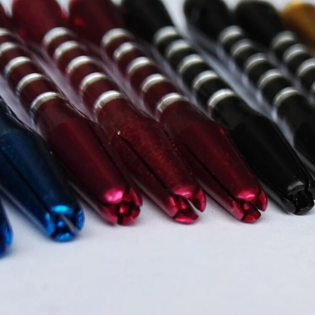 

9 pcs Aluminum Alloy Shafts Medium Multicolor Screw Thread Compatible 4.5Mm Tips For Dart Lovers Sport Shafts Metal Stems