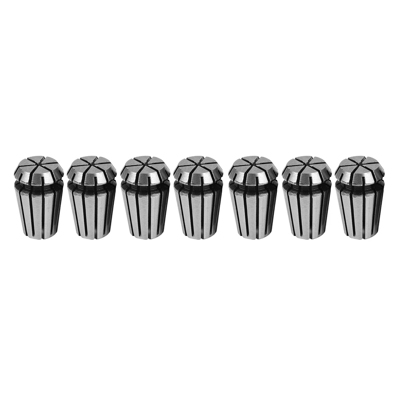 T61C_7pcs Steel ER11 Spring Collet with 5mm ER11A Extension Rod