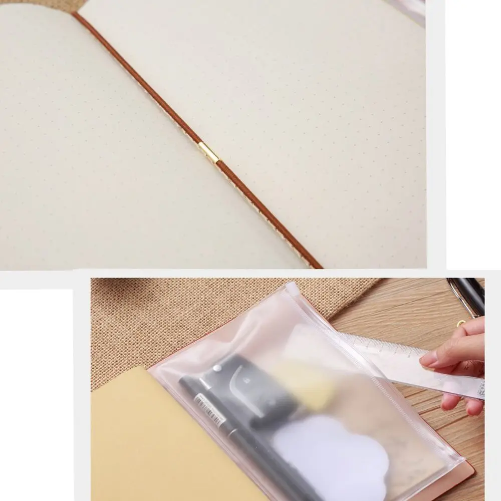 Portable Office Writing Handmade Cover Gifts Stationery Diary Book Leather Travel Book Journal Booklet Notebook Daily Organizer